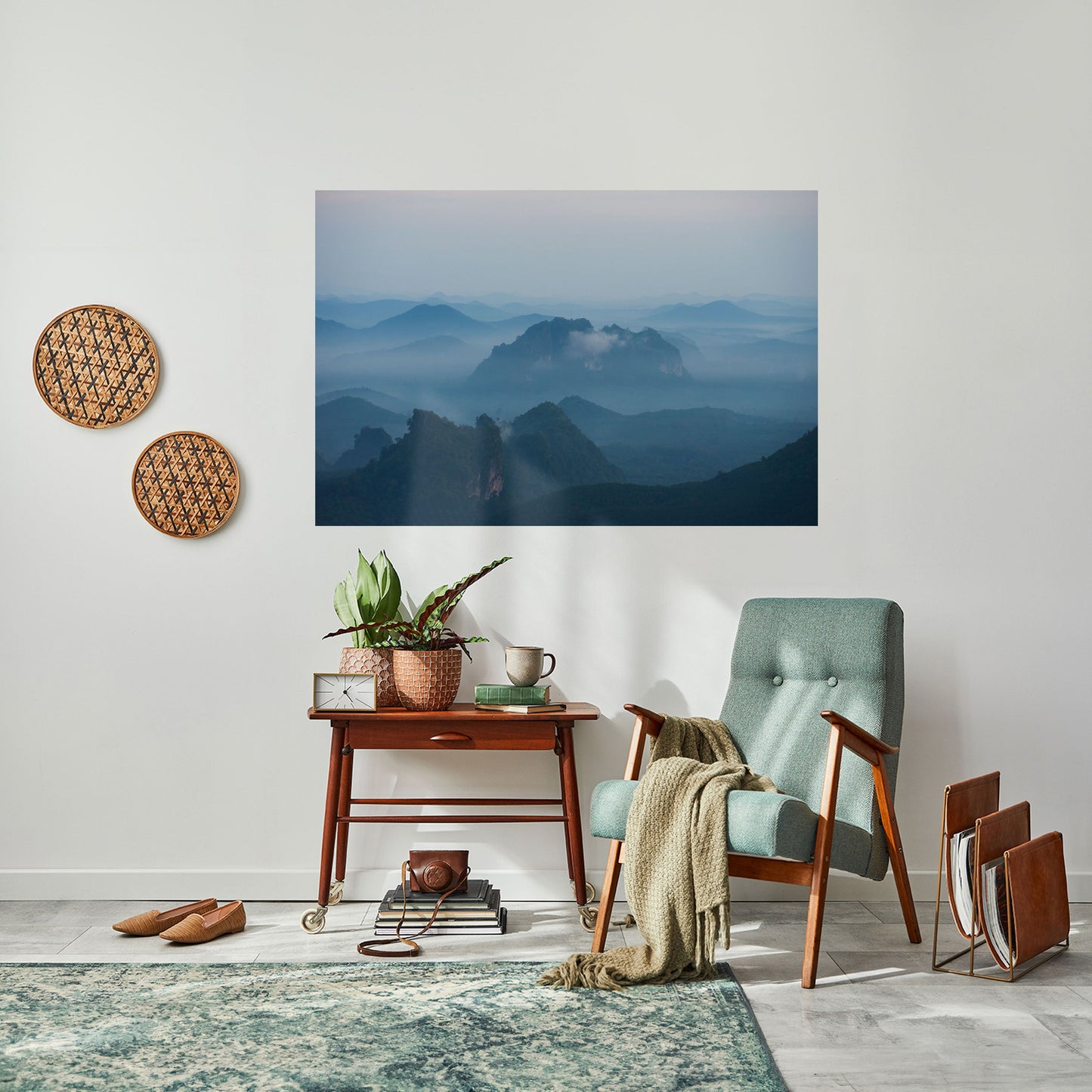 Poster orizzontale staccabile e attaccabile MISTY MOUNTAIN WHISPER