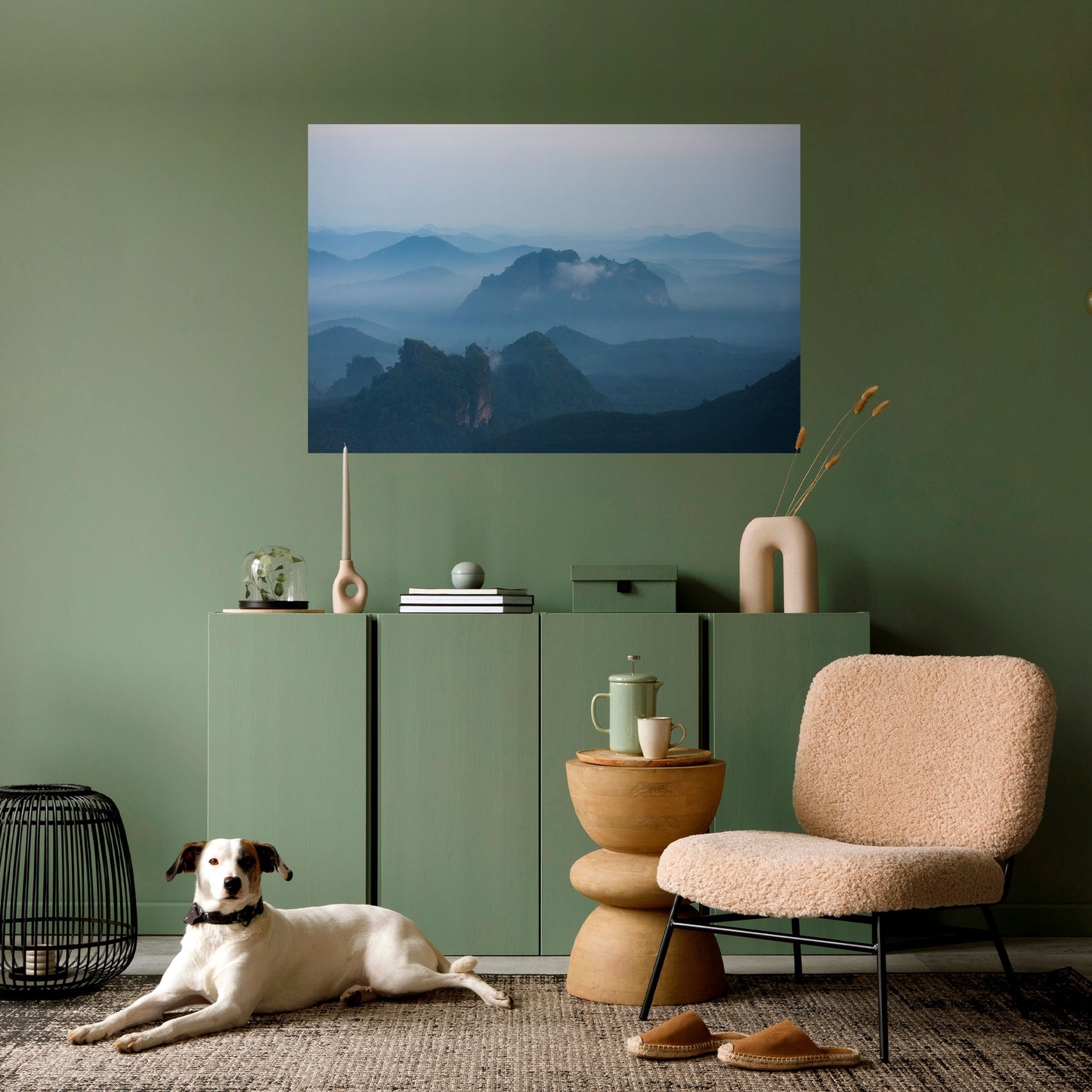 Poster orizzontale staccabile e attaccabile MISTY MOUNTAIN WHISPER