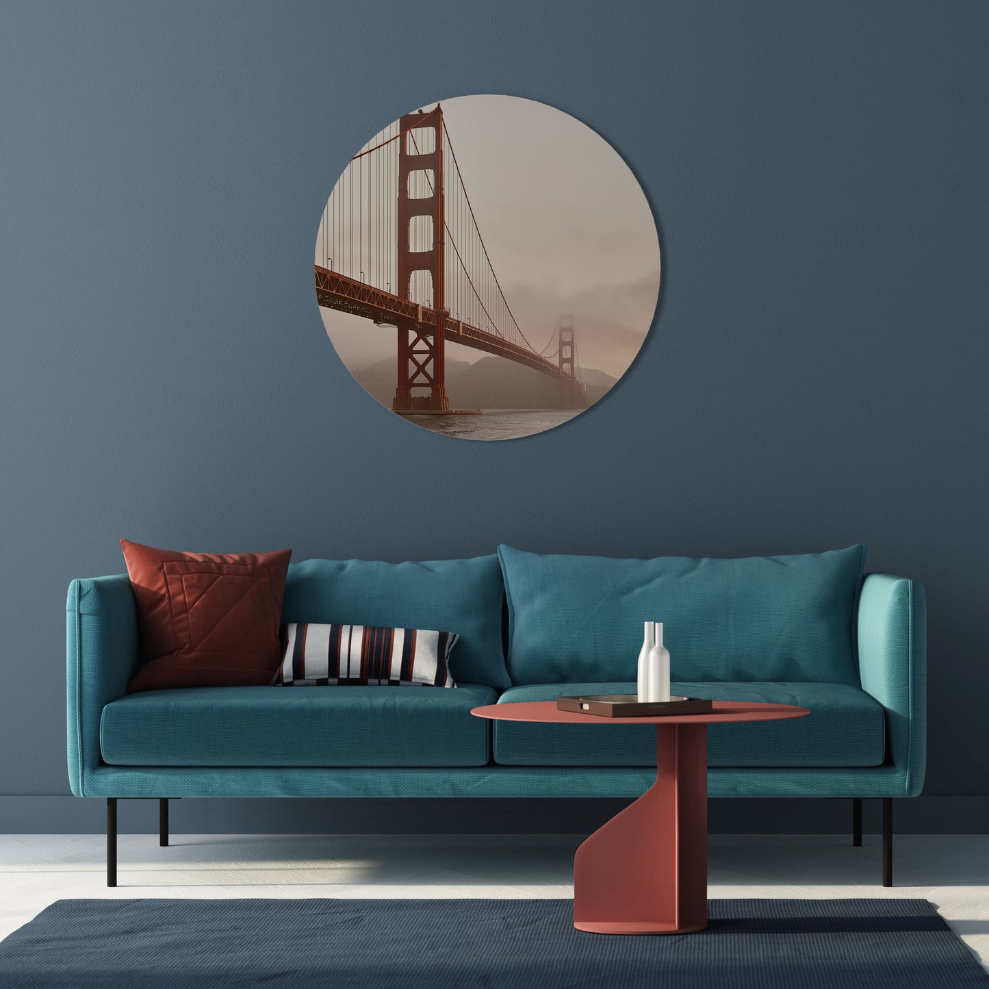 BRIDGE OF DREAMS Round Wall Art