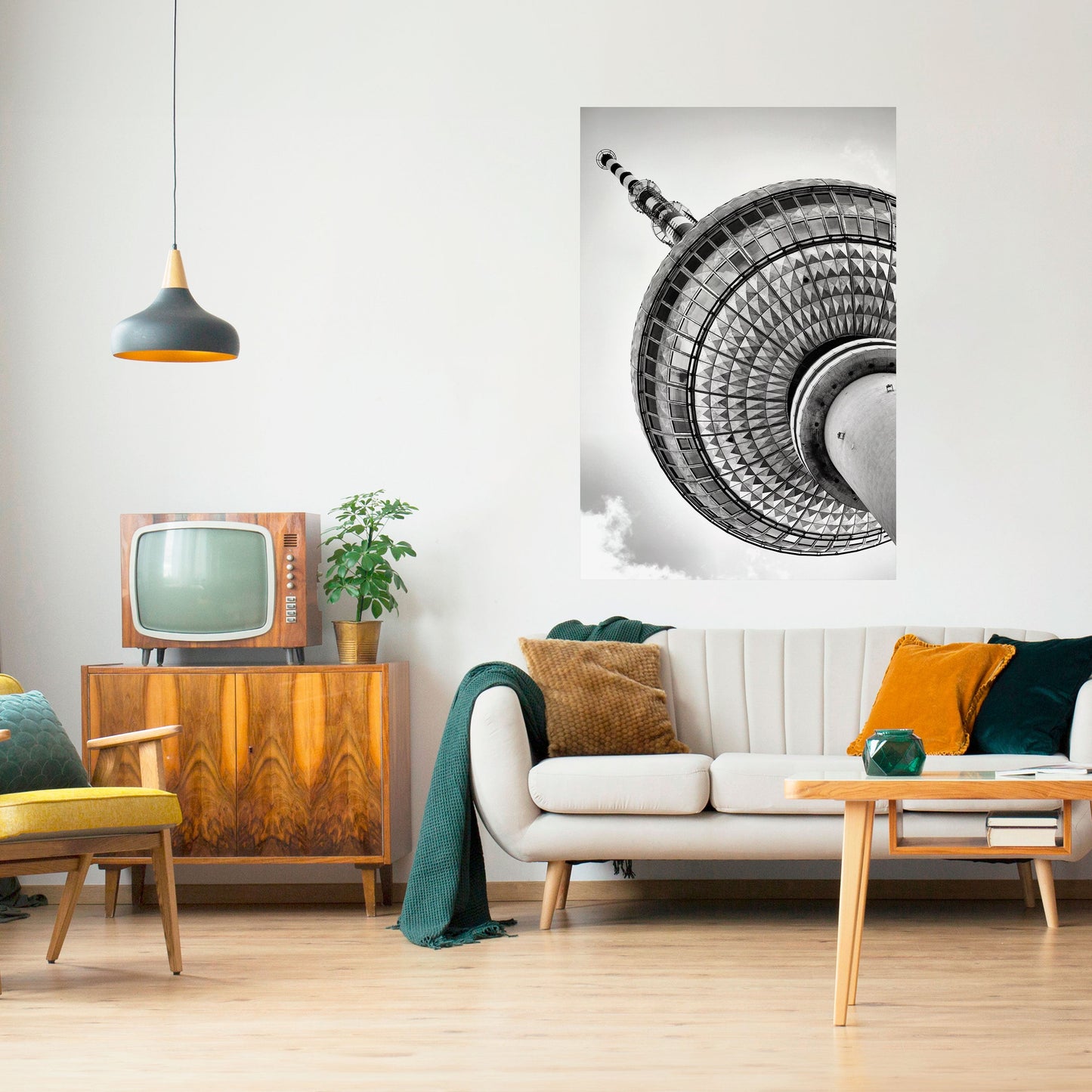 BERLINER FERNSEHTURM Poster verticale stacca e incolla