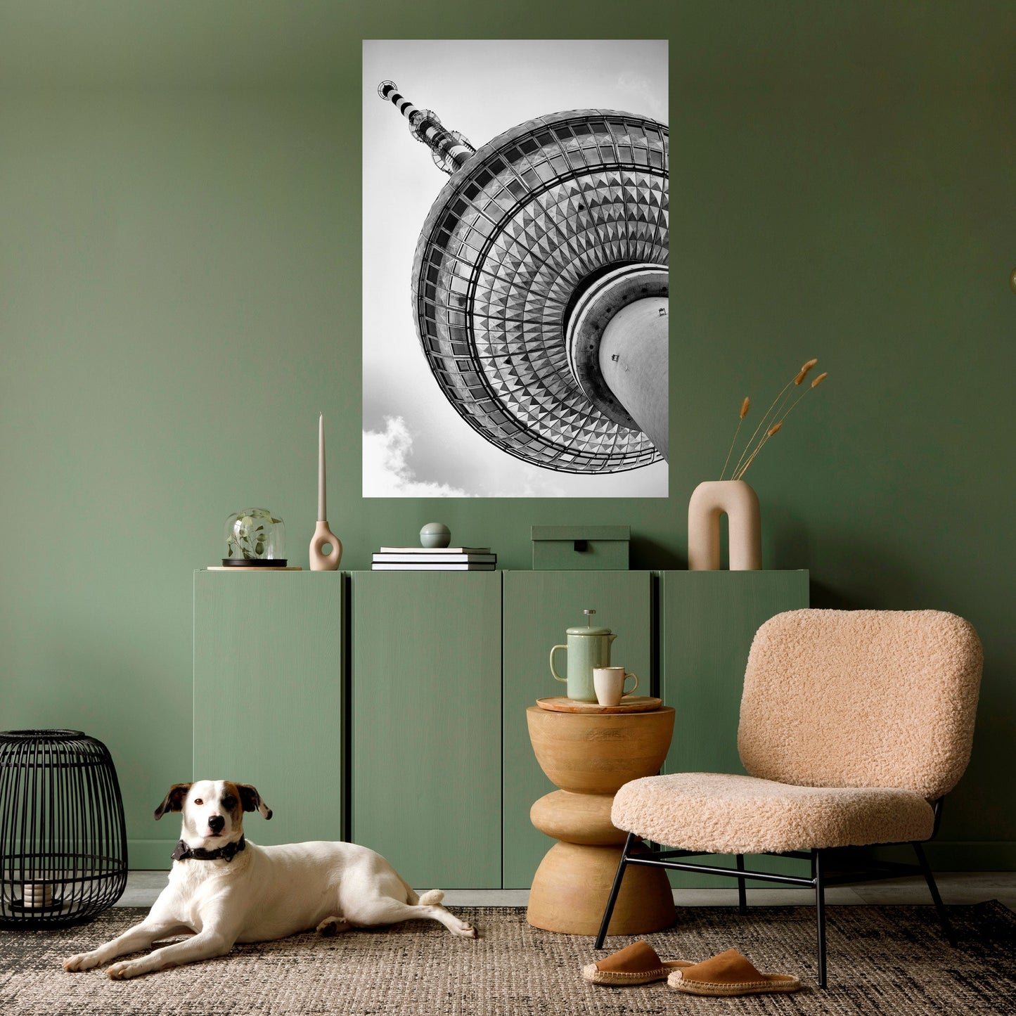 BERLINER FERNSEHTURM Poster verticale stacca e incolla