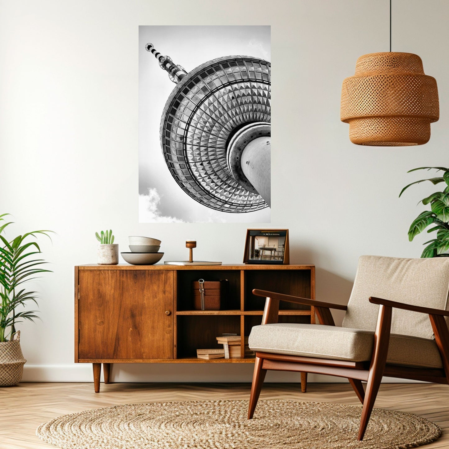 BERLINER FERNSEHTURM Poster verticale stacca e incolla