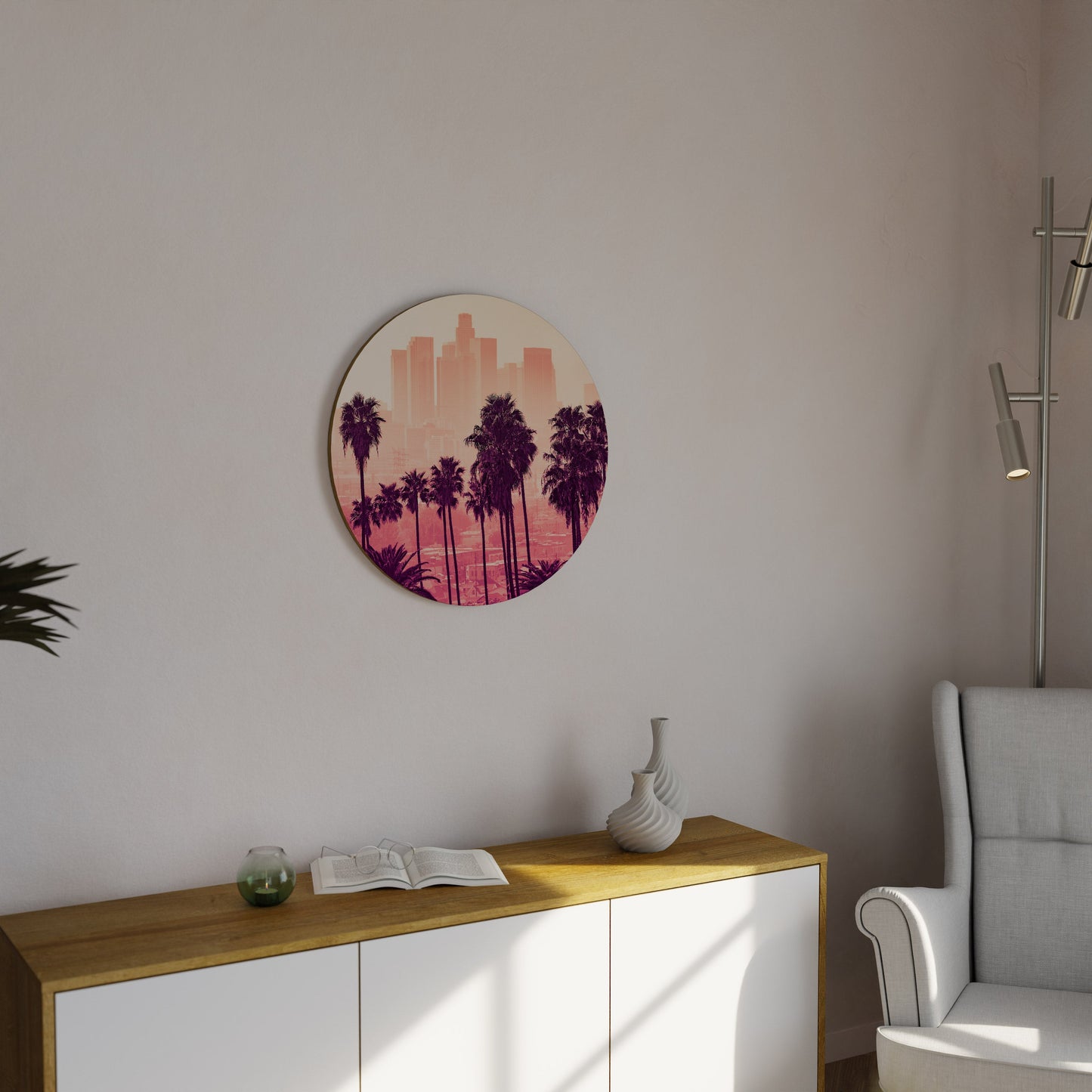 PALM SHADE DREAMSCAPE Round Wall Art