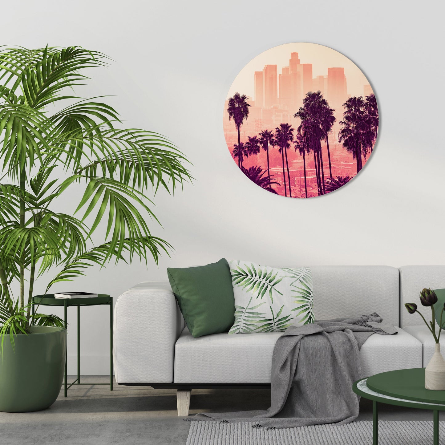PALM SHADE DREAMSCAPE Round Wall Art