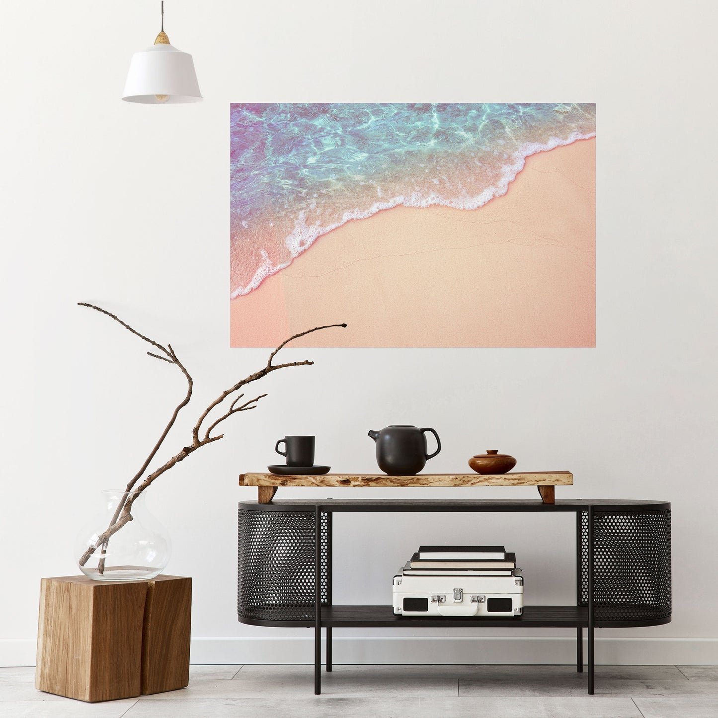 Poster orizzontale staccabile e attaccabile con tonalità di paesaggio sabbioso da sogno
