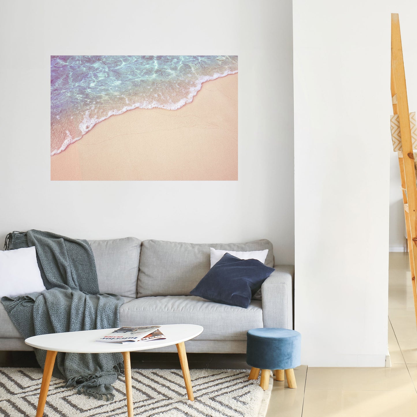 Poster orizzontale staccabile e attaccabile con tonalità di paesaggio sabbioso da sogno