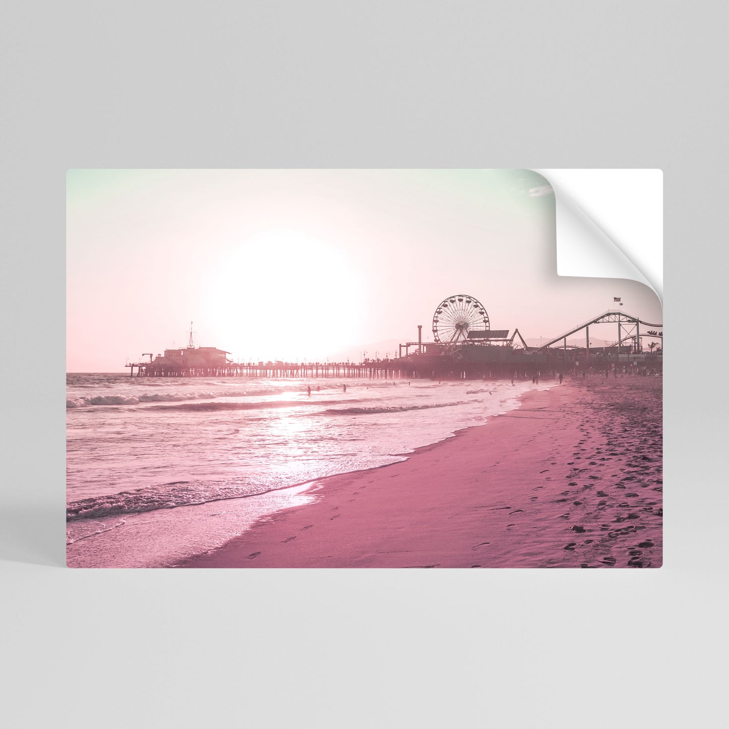 Poster orizzontale staccabile e attaccabile PASTEL COAST VIBES