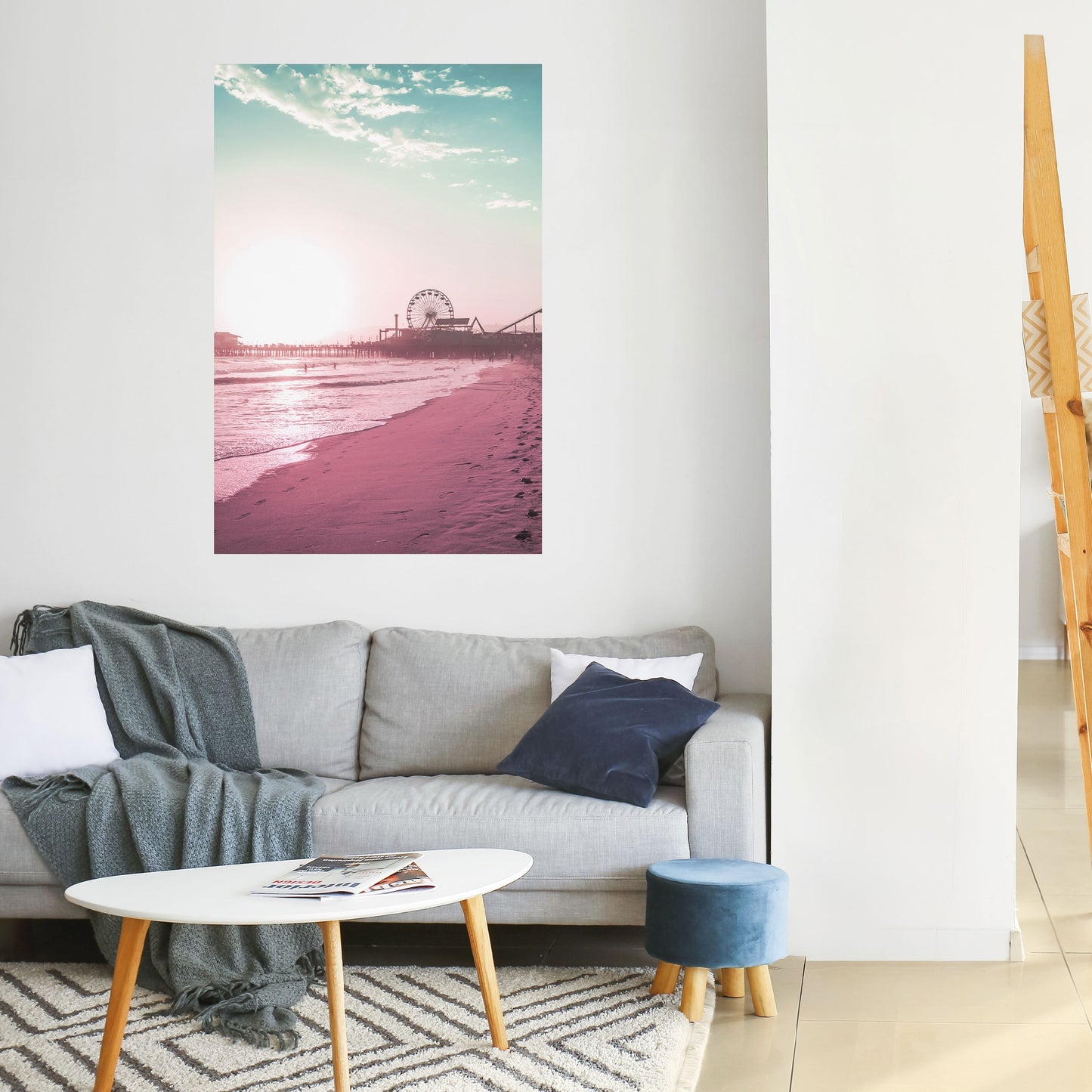 PASTEL COAST VIBES Poster verticale staccabile e attaccabile