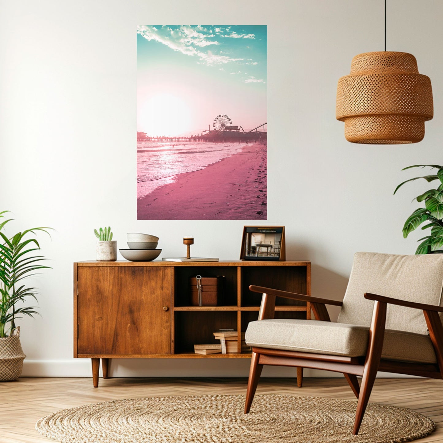 PASTEL COAST VIBES Poster verticale staccabile e attaccabile
