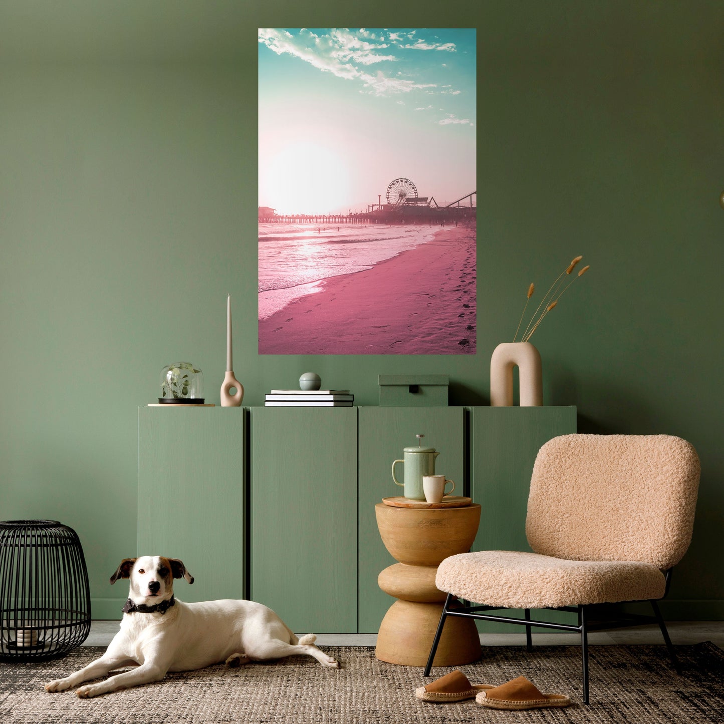 PASTEL COAST VIBES Poster verticale staccabile e attaccabile