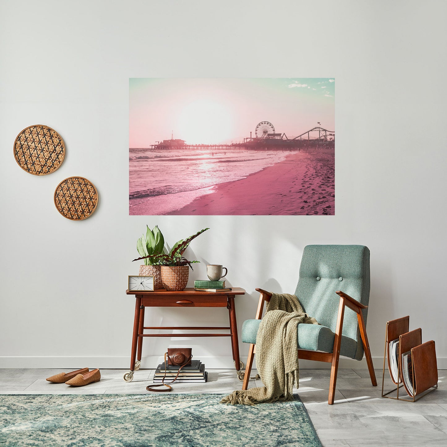 Poster orizzontale staccabile e attaccabile PASTEL COAST VIBES