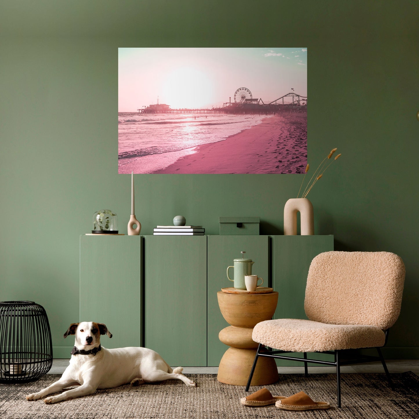 Poster orizzontale staccabile e attaccabile PASTEL COAST VIBES
