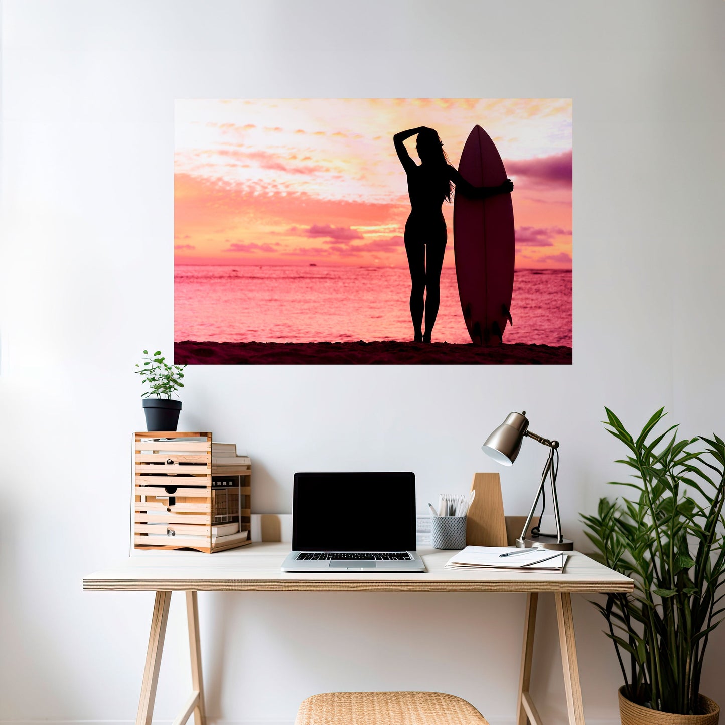Poster orizzontale staccabile e attaccabile SUNSET SURF SPIRIT