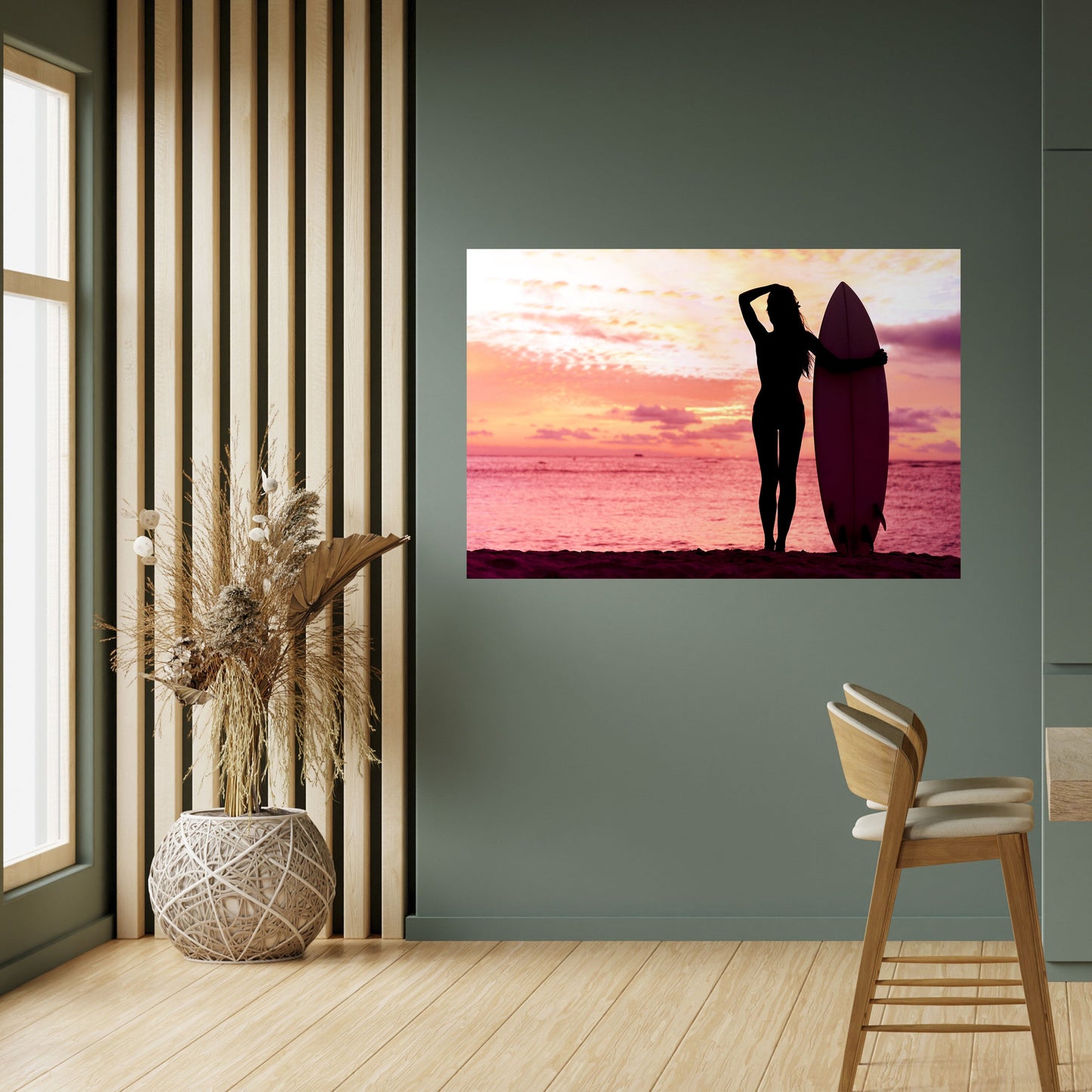 Poster orizzontale staccabile e attaccabile SUNSET SURF SPIRIT