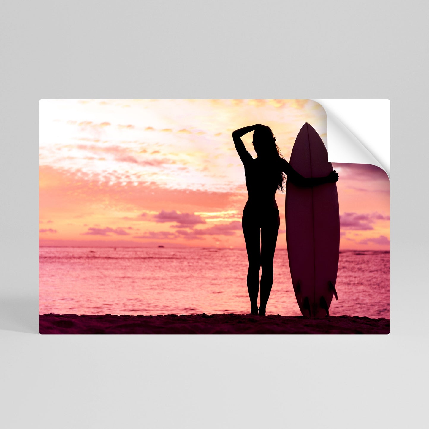 Poster orizzontale staccabile e attaccabile SUNSET SURF SPIRIT