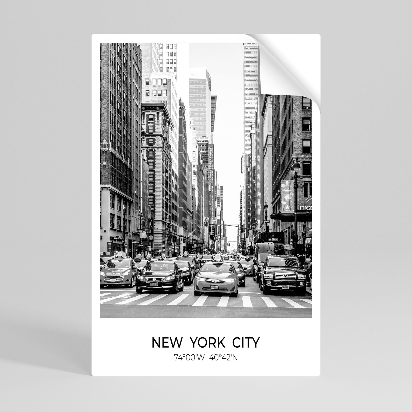 Poster verticale staccabile e attaccabile con le vibrazioni di New York senza tempo