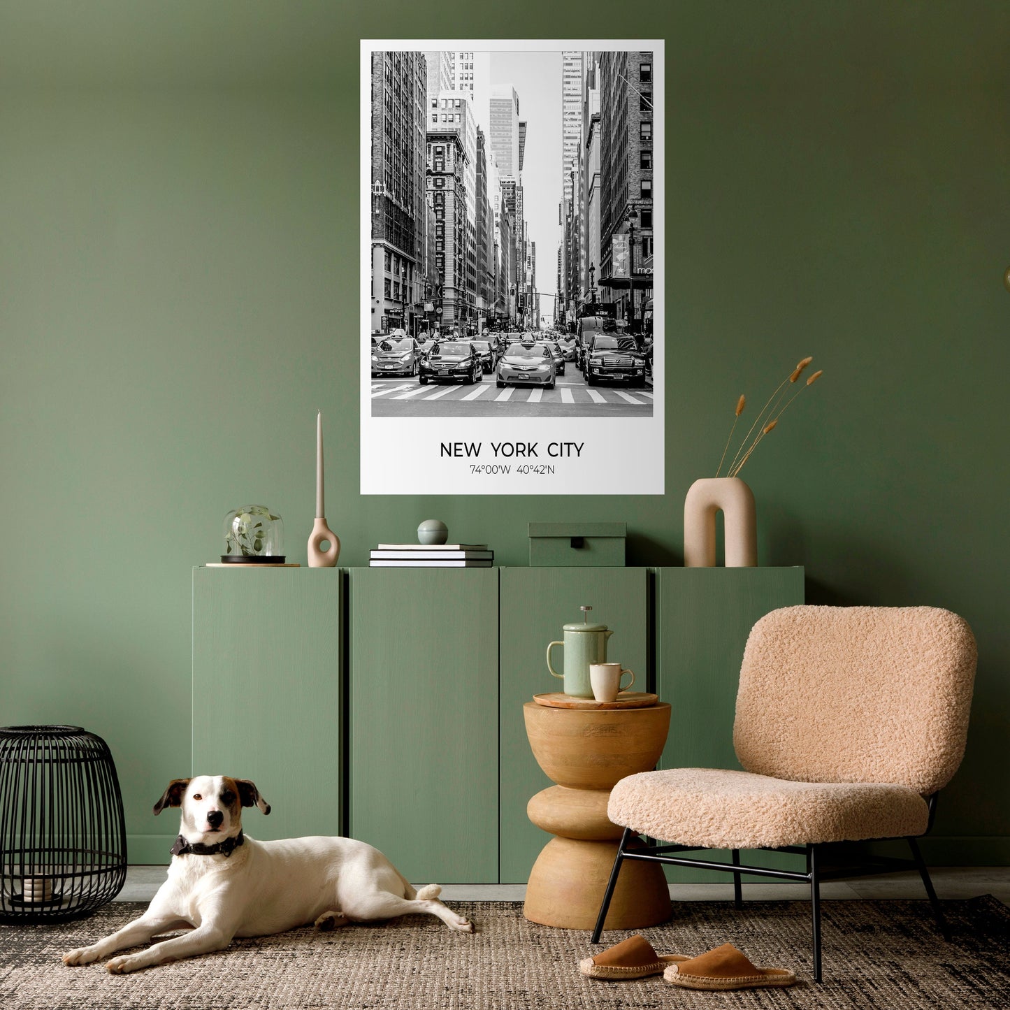 Poster verticale staccabile e attaccabile con le vibrazioni di New York senza tempo