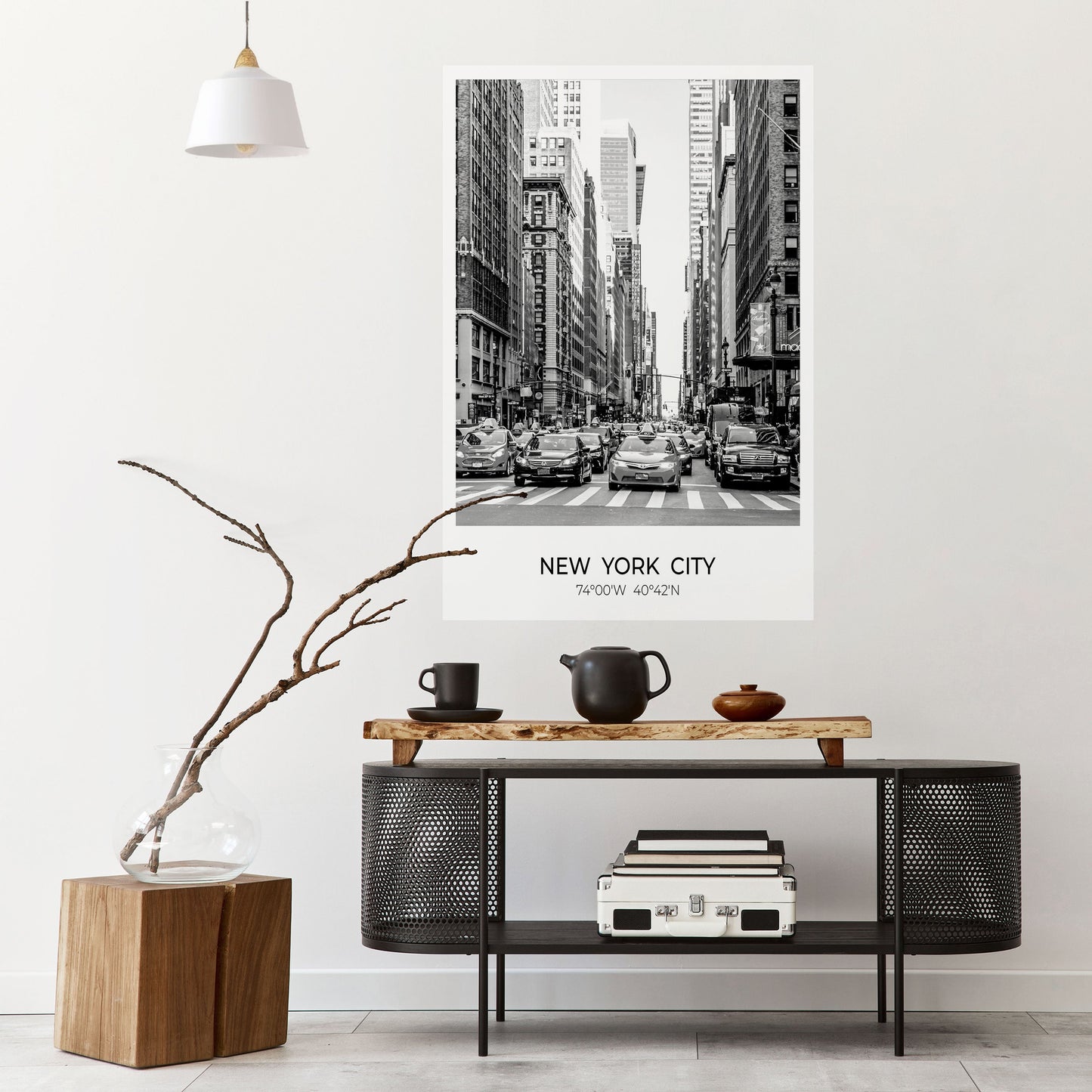 Poster verticale staccabile e attaccabile con le vibrazioni di New York senza tempo