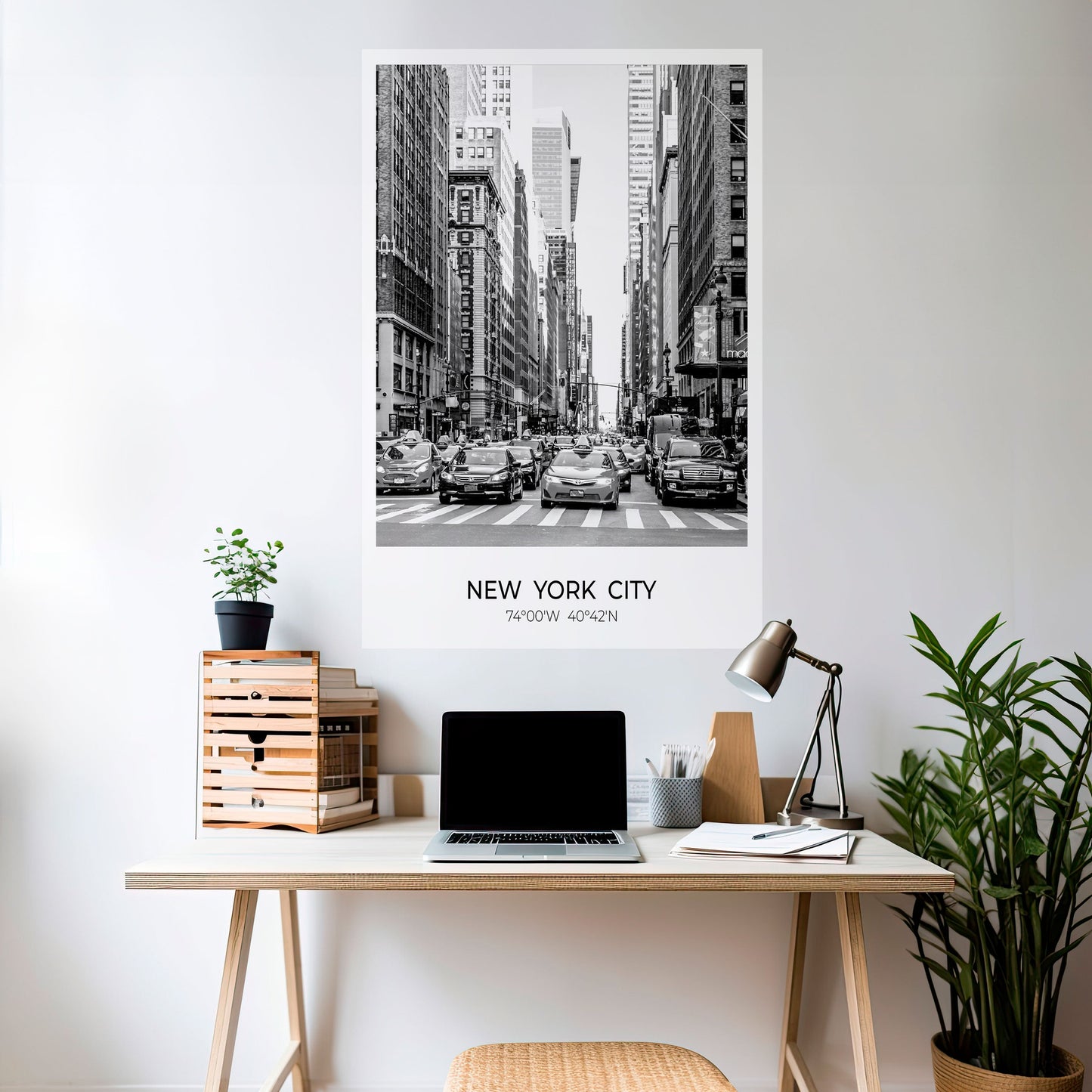 Poster verticale staccabile e attaccabile con le vibrazioni di New York senza tempo