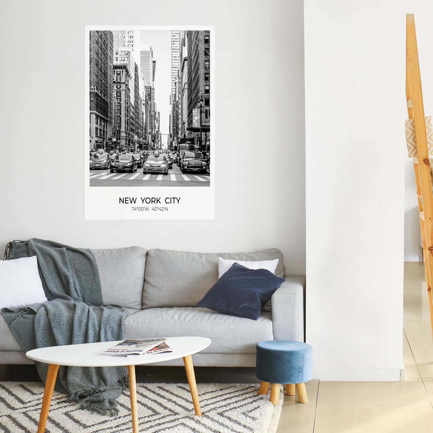 Poster verticale staccabile e attaccabile con le vibrazioni di New York senza tempo