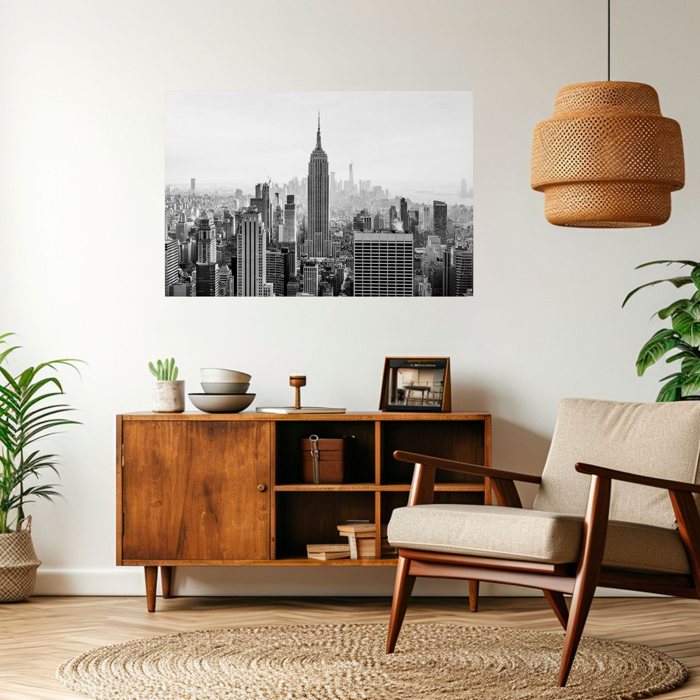 Poster orizzontale staccabile e attaccabile dell'EMPIRE STATE BUILDING