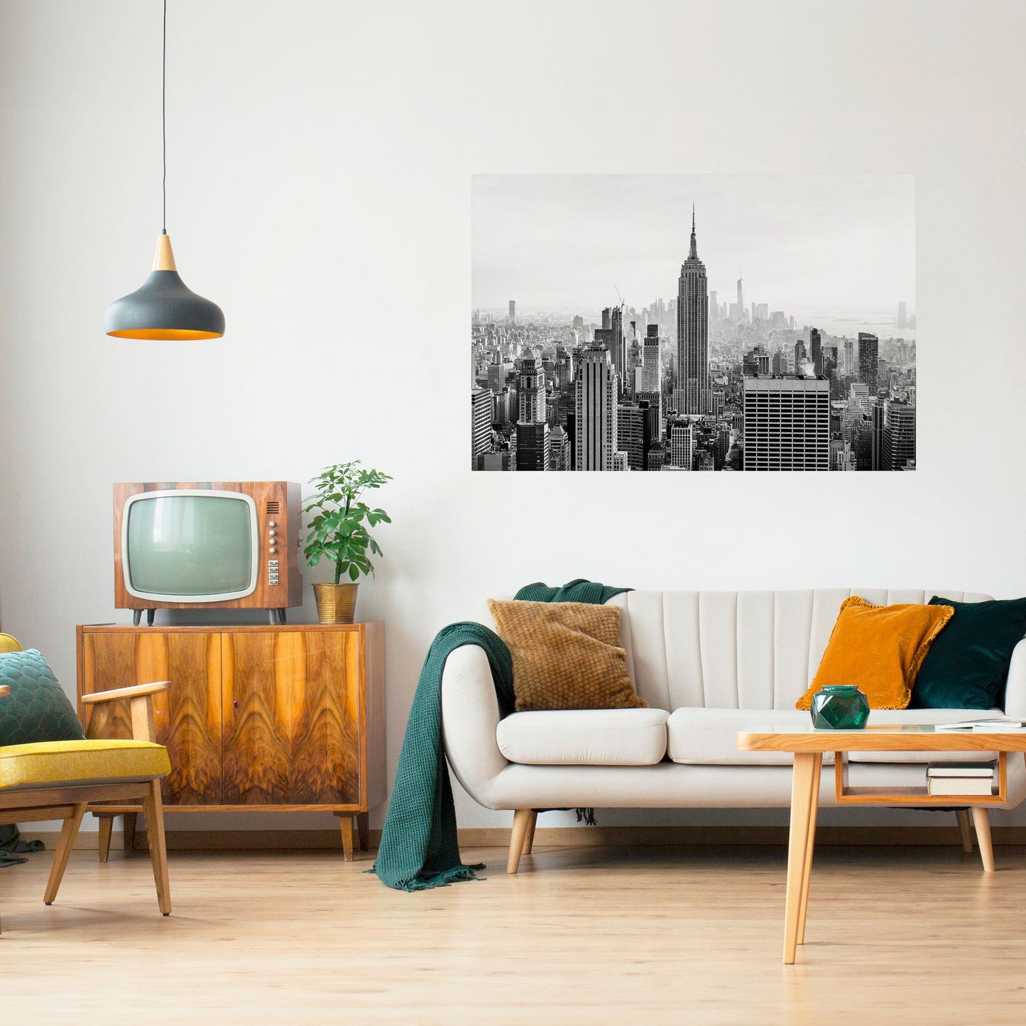 Poster orizzontale staccabile e attaccabile dell'EMPIRE STATE BUILDING