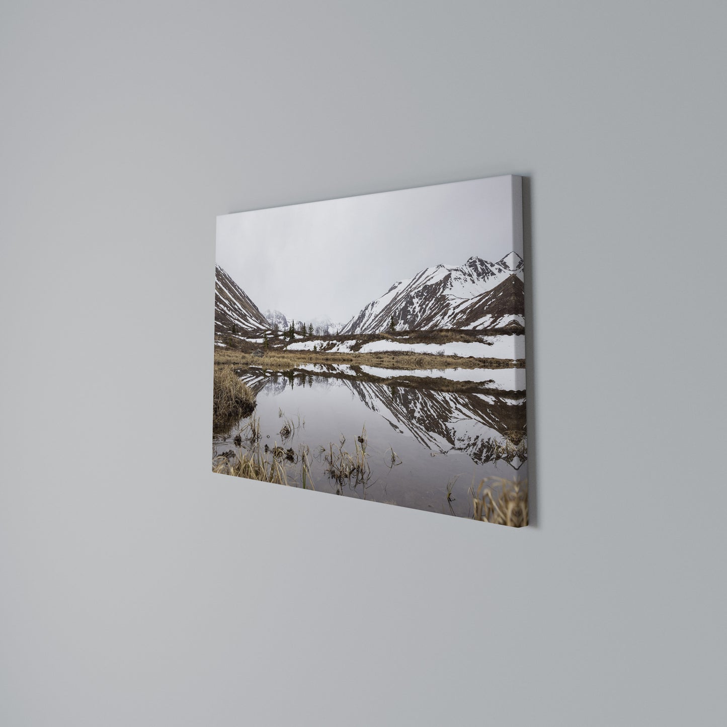 SNOW-KISSED REFLECTIONS Stampa su tela orizzontale
