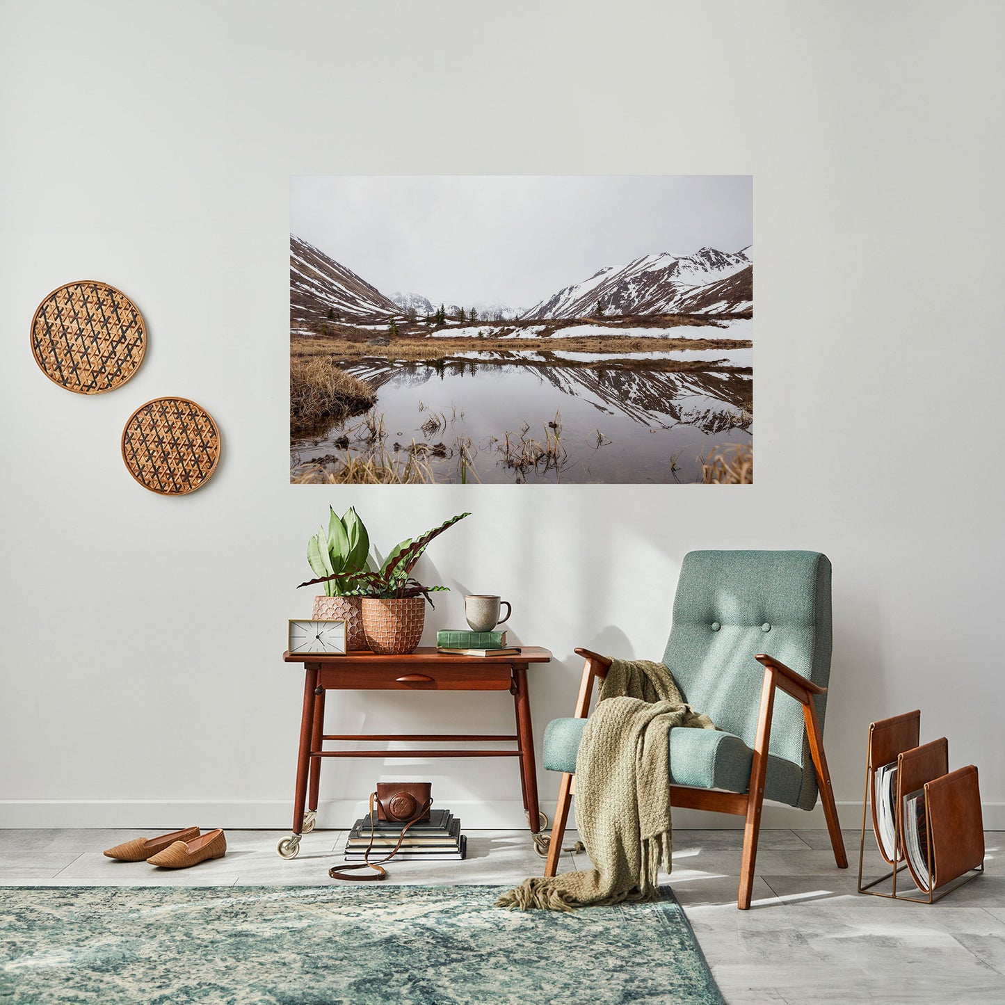 RIFLESSI BACIATI DALLA NEVE Poster orizzontale staccabile e attaccabile