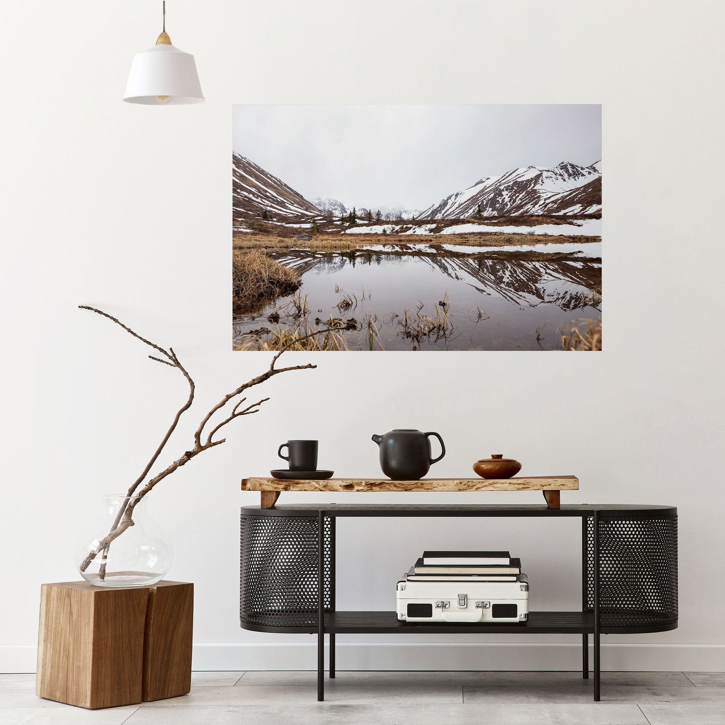 RIFLESSI BACIATI DALLA NEVE Poster orizzontale staccabile e attaccabile
