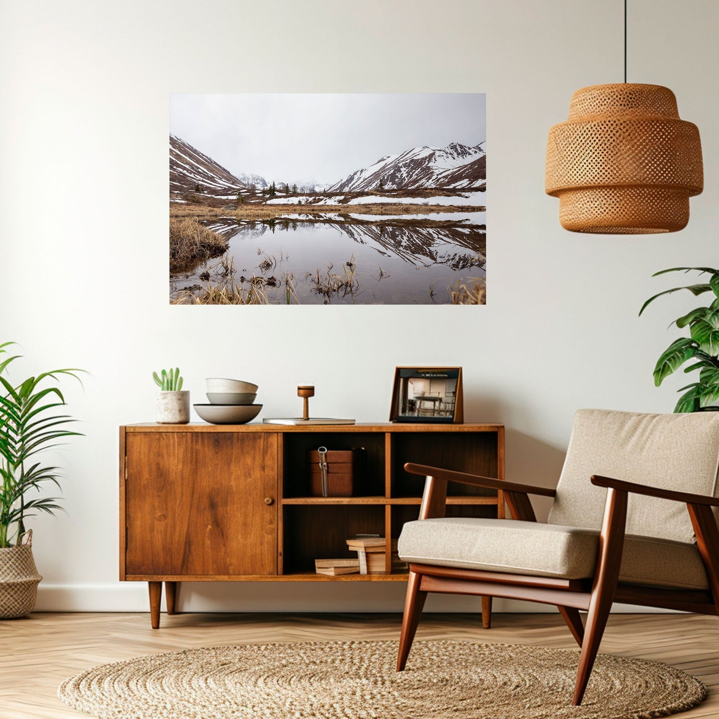RIFLESSI BACIATI DALLA NEVE Poster orizzontale staccabile e attaccabile
