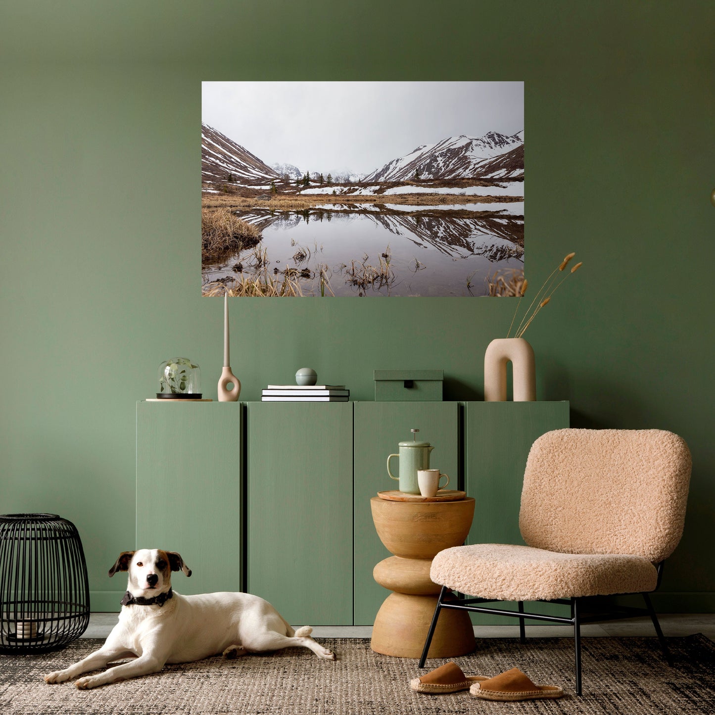 RIFLESSI BACIATI DALLA NEVE Poster orizzontale staccabile e attaccabile