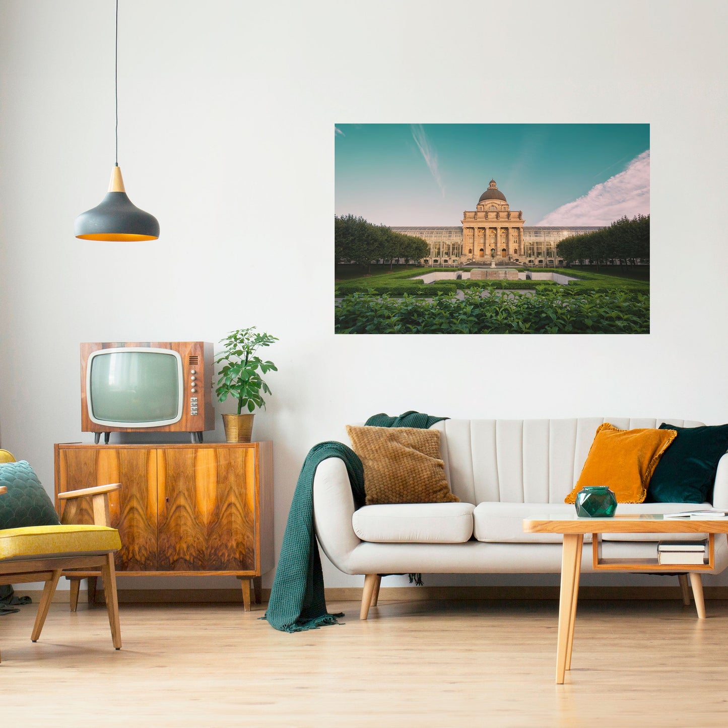 Poster orizzontale staccabile e attaccabile TRANQUIL PALACE VIEW