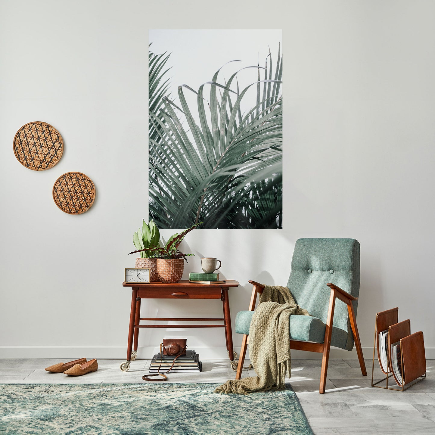 Poster verticale staccabile e attaccabile "PALM WHISPERS"