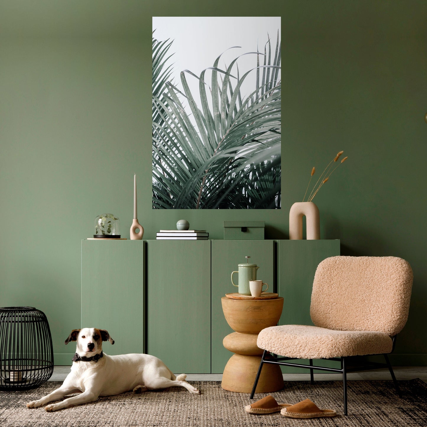 Poster verticale staccabile e attaccabile "PALM WHISPERS"