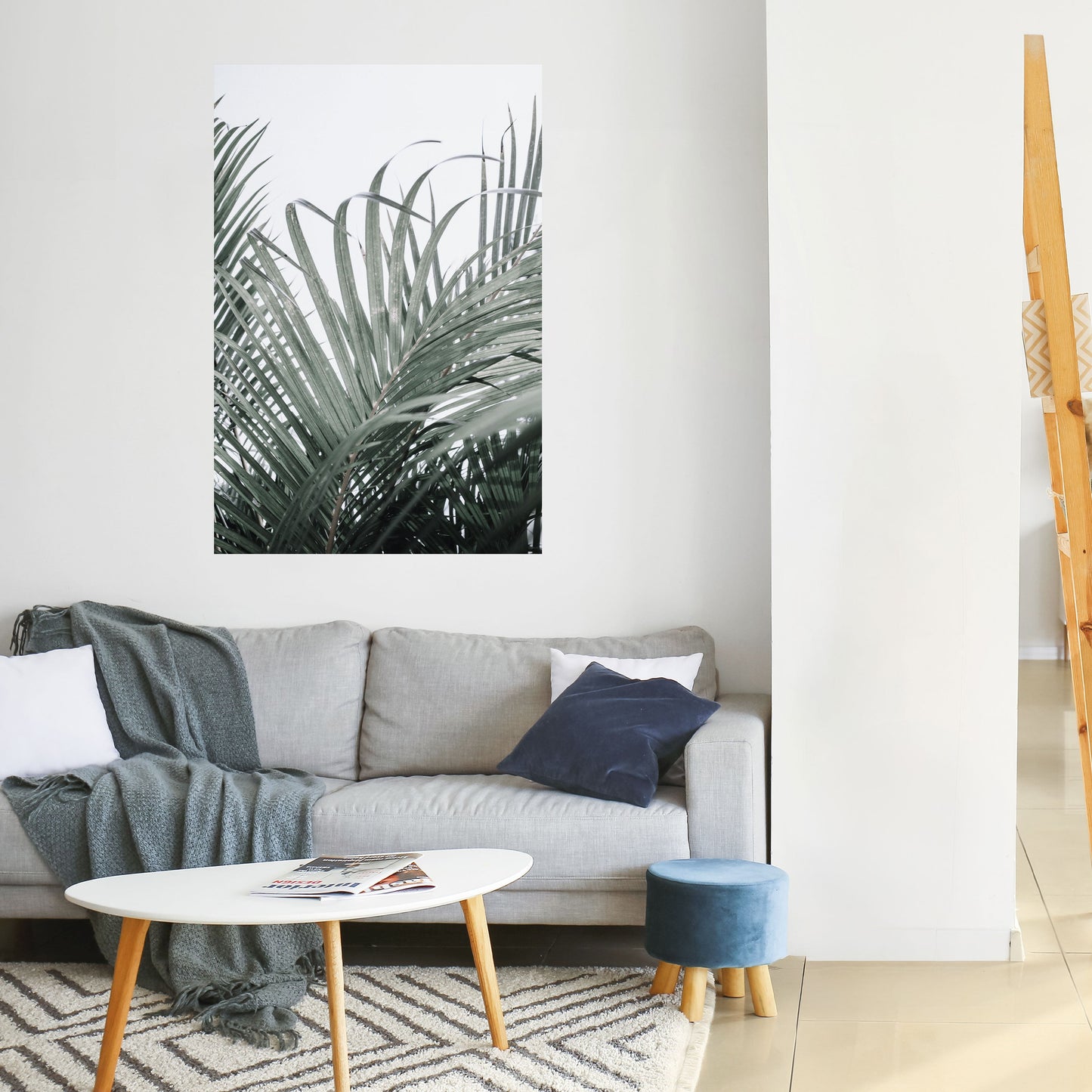 Poster verticale staccabile e attaccabile "PALM WHISPERS"