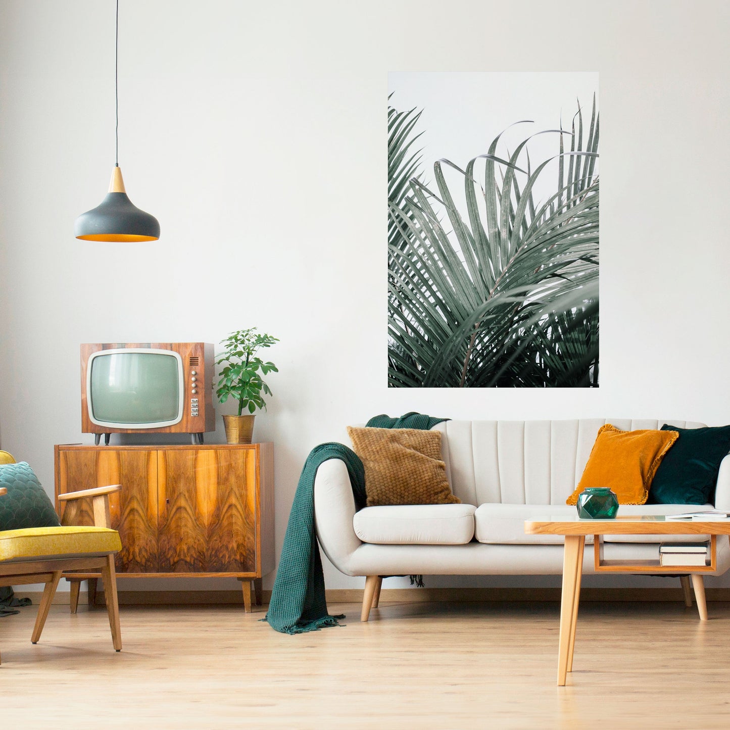 Poster verticale staccabile e attaccabile "PALM WHISPERS"