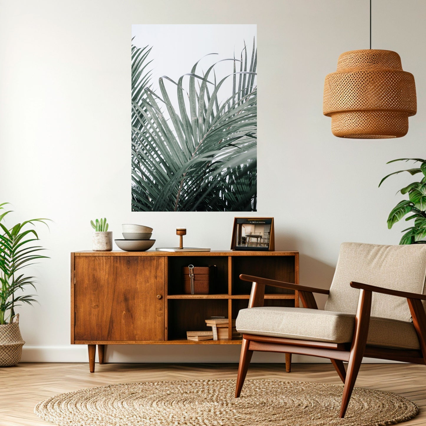 Poster verticale staccabile e attaccabile "PALM WHISPERS"