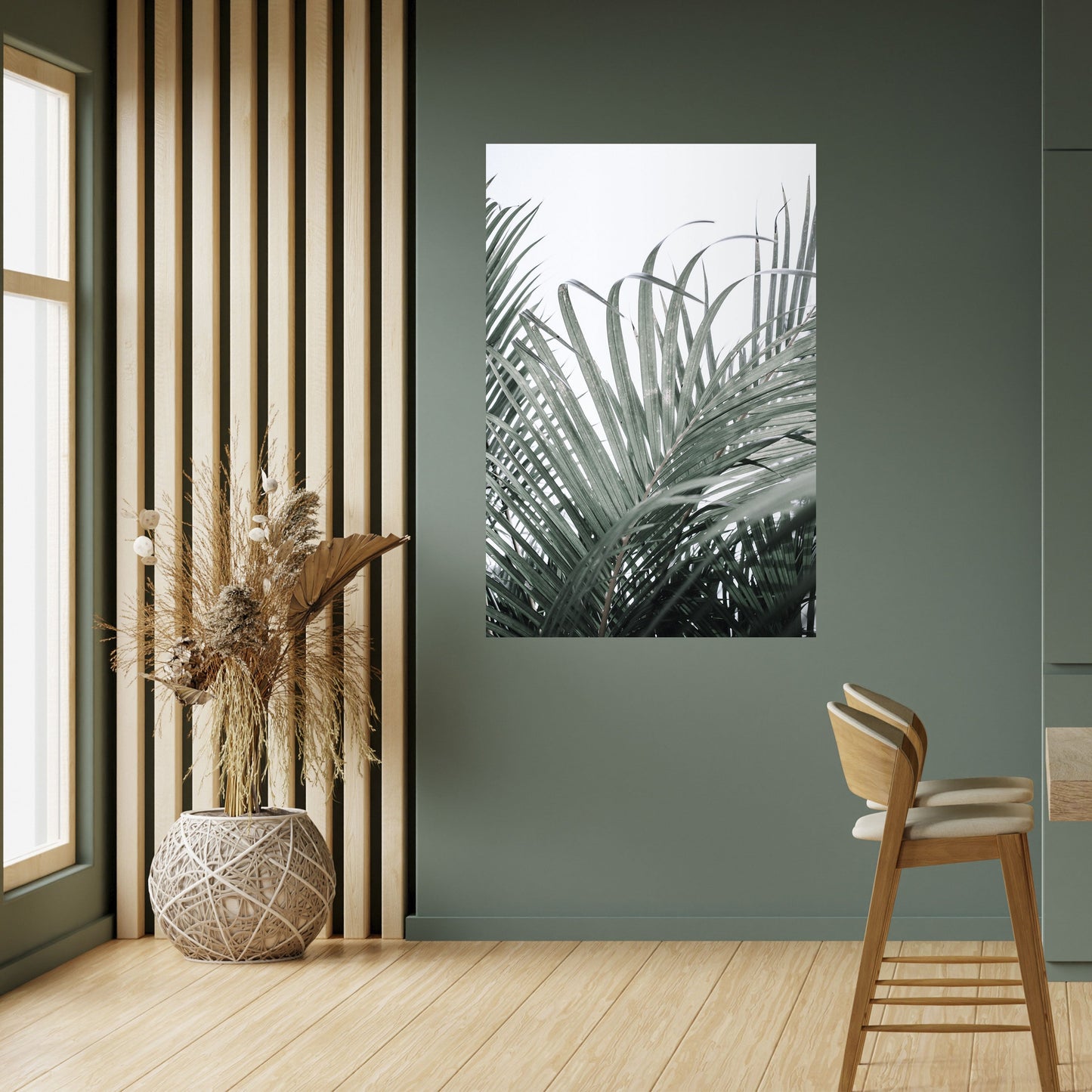 Poster verticale staccabile e attaccabile "PALM WHISPERS"
