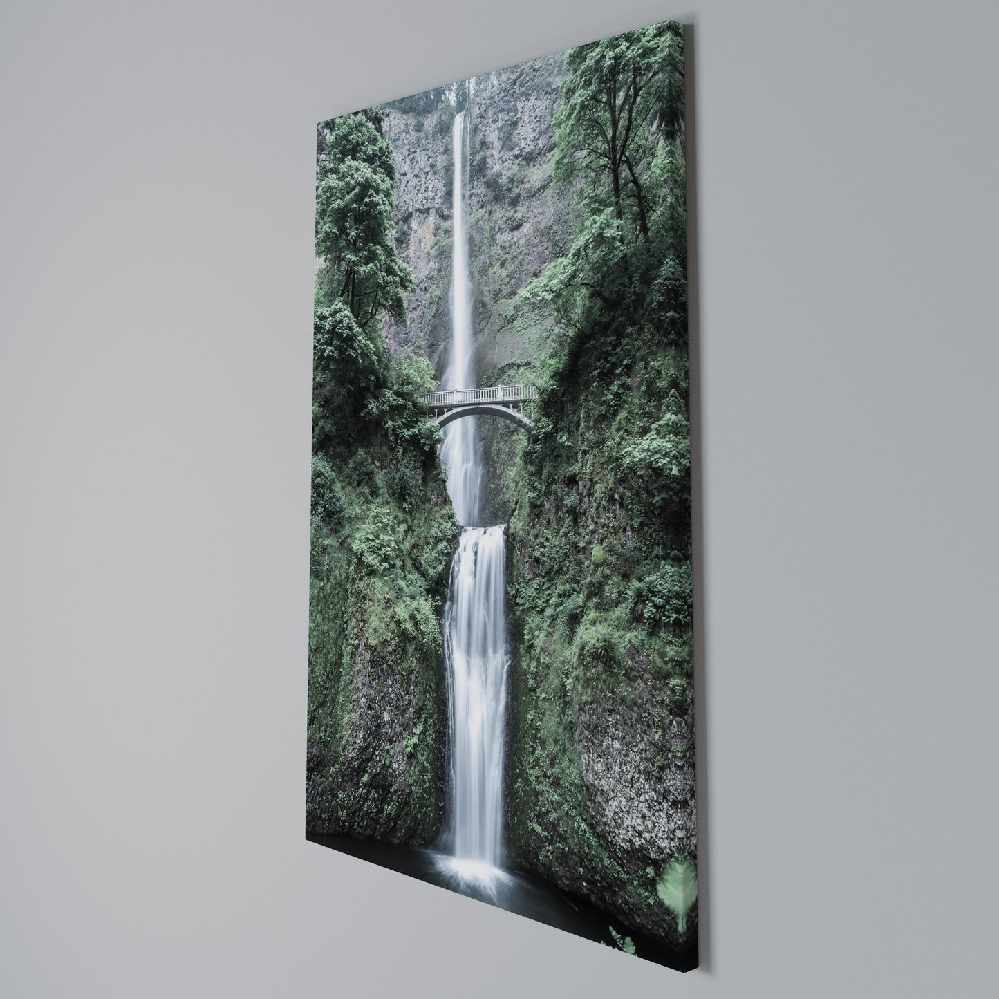 MYSTICAL WATERSCAPE BRIDGE Stampa su Tela Verticale