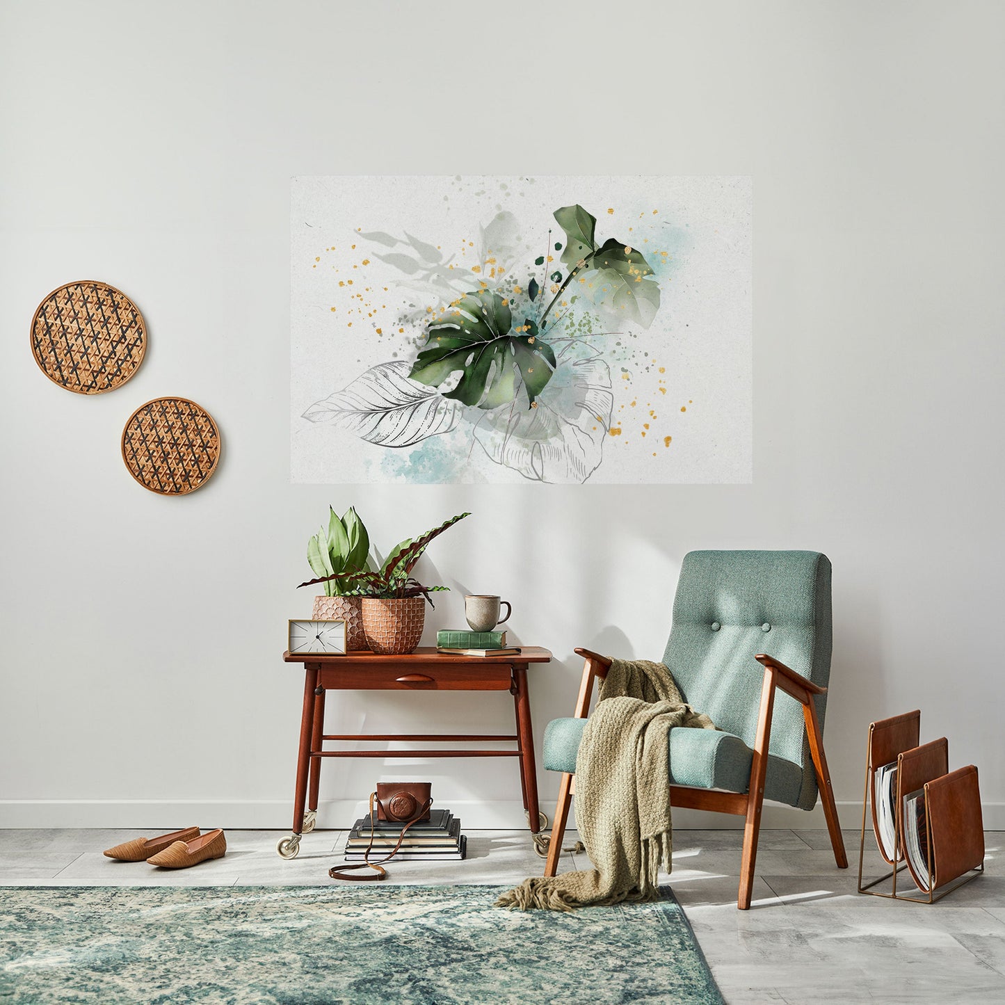 Poster orizzontale staccabile e attaccabile VIVID LEAF SYMPHONY