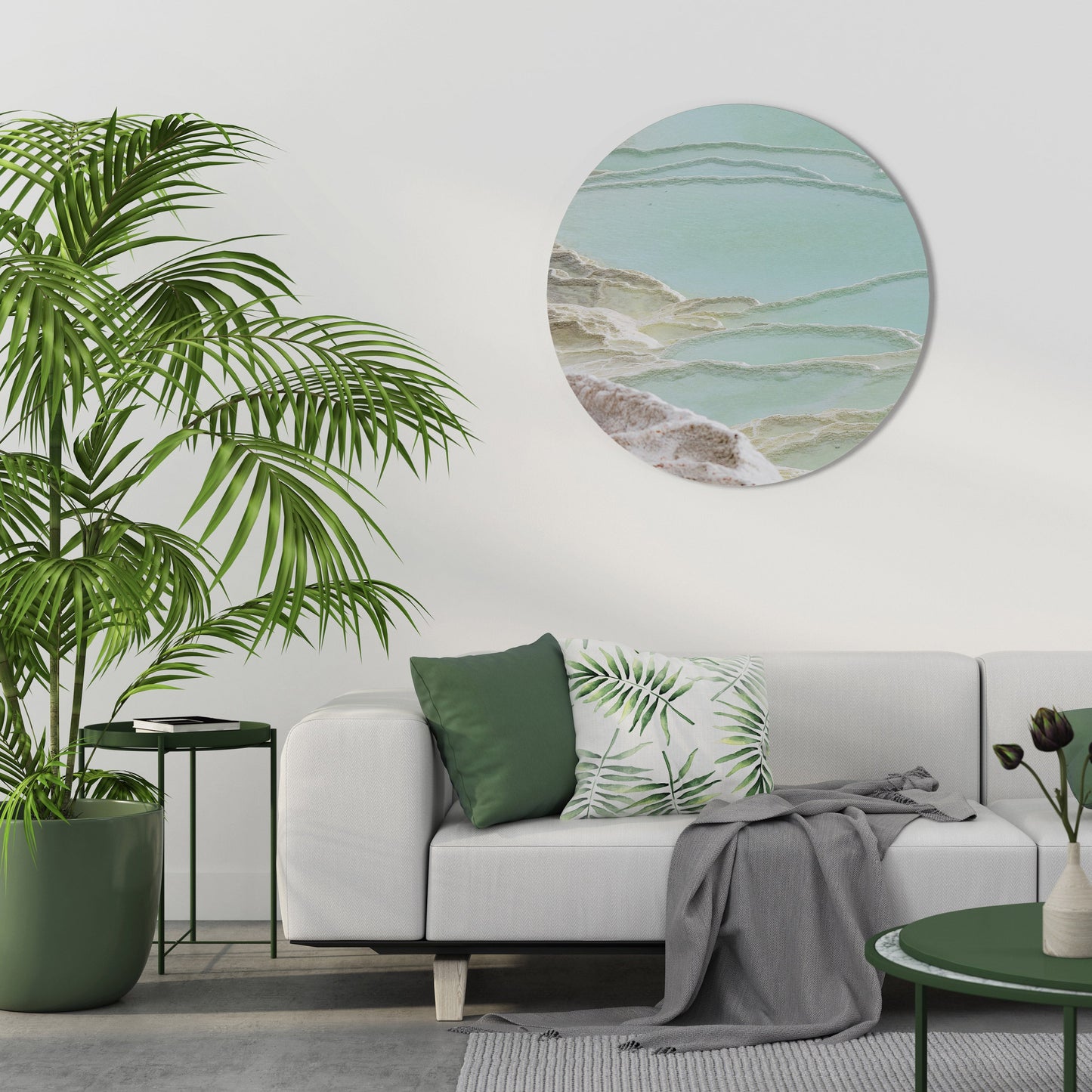 Arte murale rotonda AQUAMARINE WHISPERS