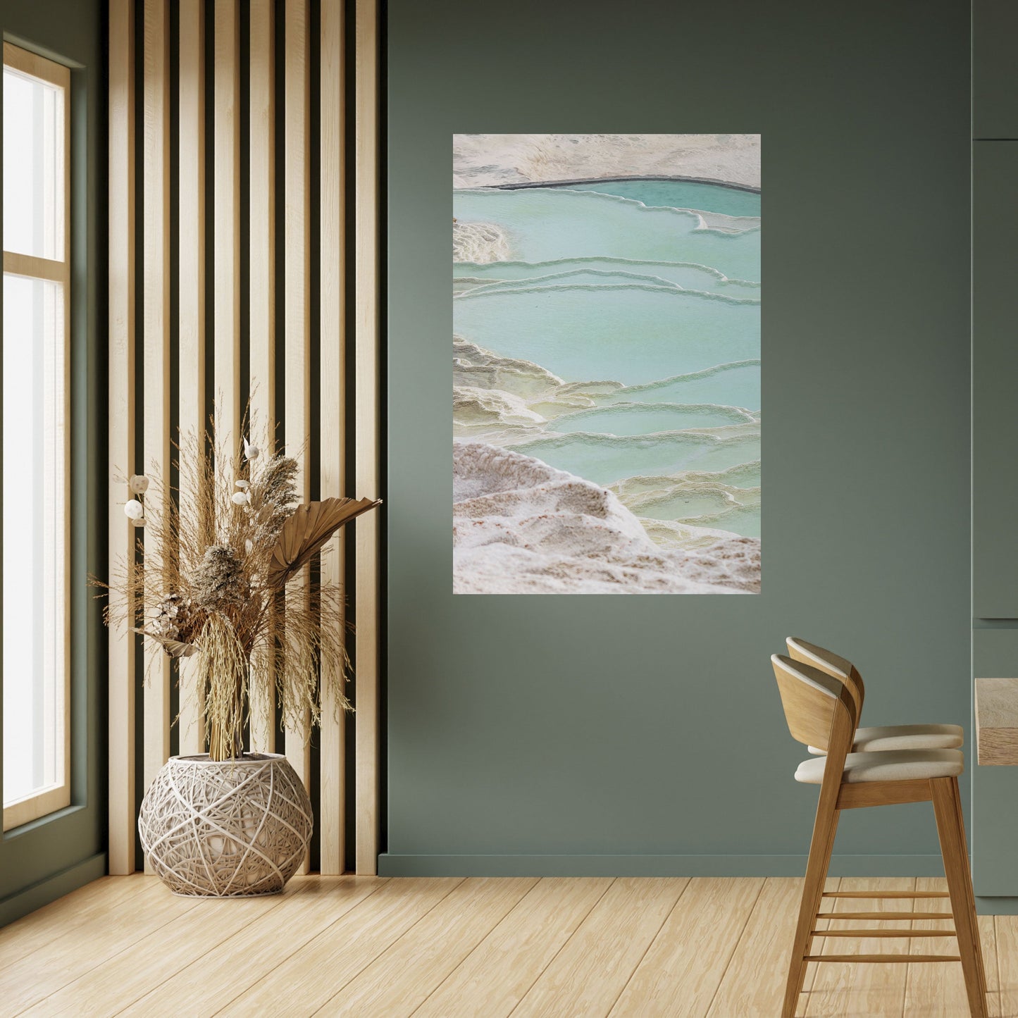 Poster verticale staccabile e attaccabile "AQUAMARINE WHISPERS"