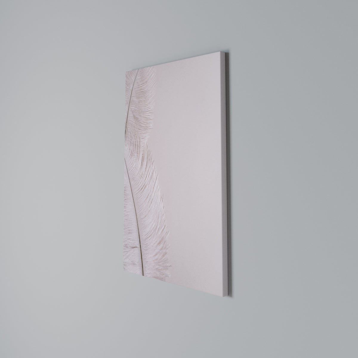 WHISPERING PINK FEATHERS Stampa su tela verticale