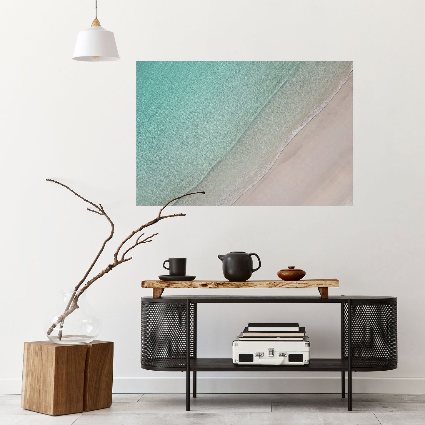 Poster orizzontale staccabile e attaccabile "COASTAL CALM ARTISTRY"