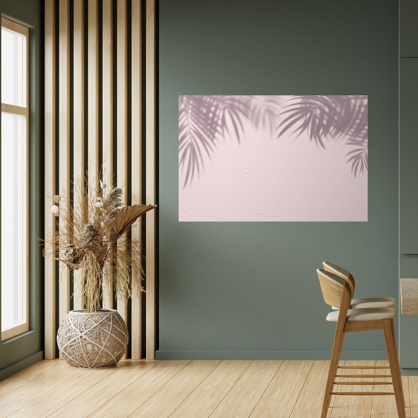 Poster orizzontale staccabile e attaccabile PALM SHADOWS DANCE