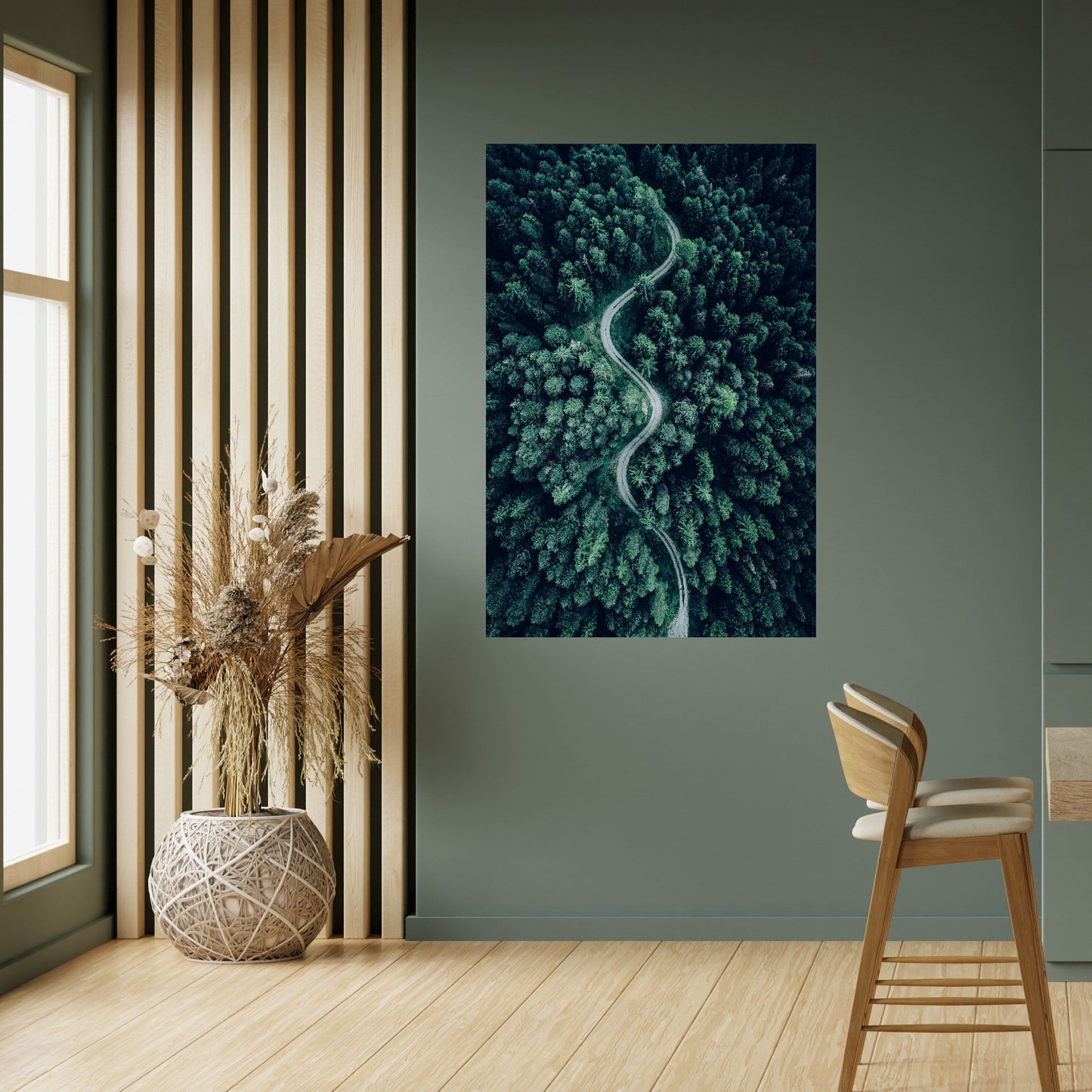 Poster verticale staccabile e attaccabile "VIA SERPENTINA FORESTATA"