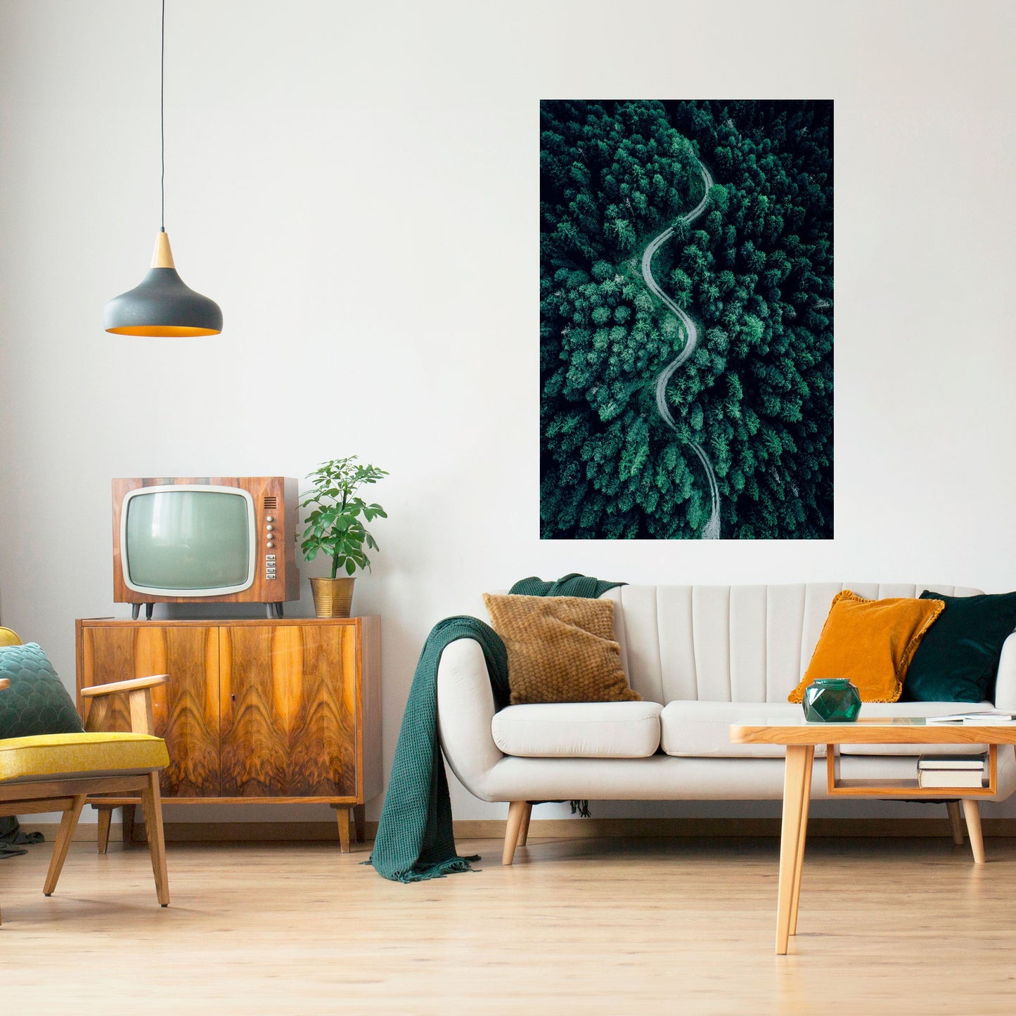 Poster verticale staccabile e attaccabile "VIA SERPENTINA FORESTATA"