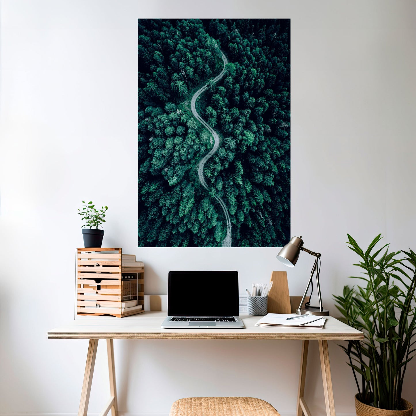 Poster verticale staccabile e attaccabile "VIA SERPENTINA FORESTATA"