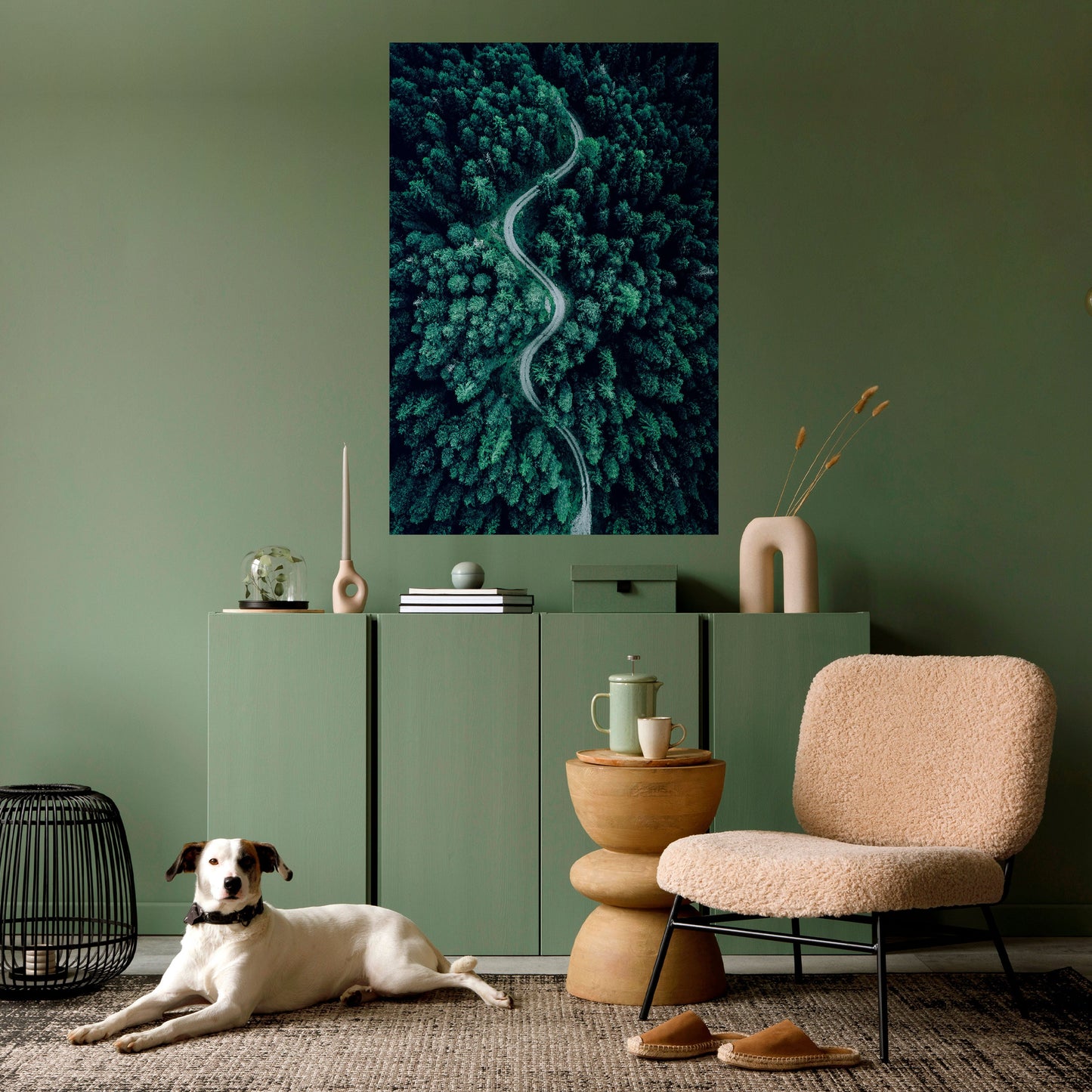 Poster verticale staccabile e attaccabile "VIA SERPENTINA FORESTATA"