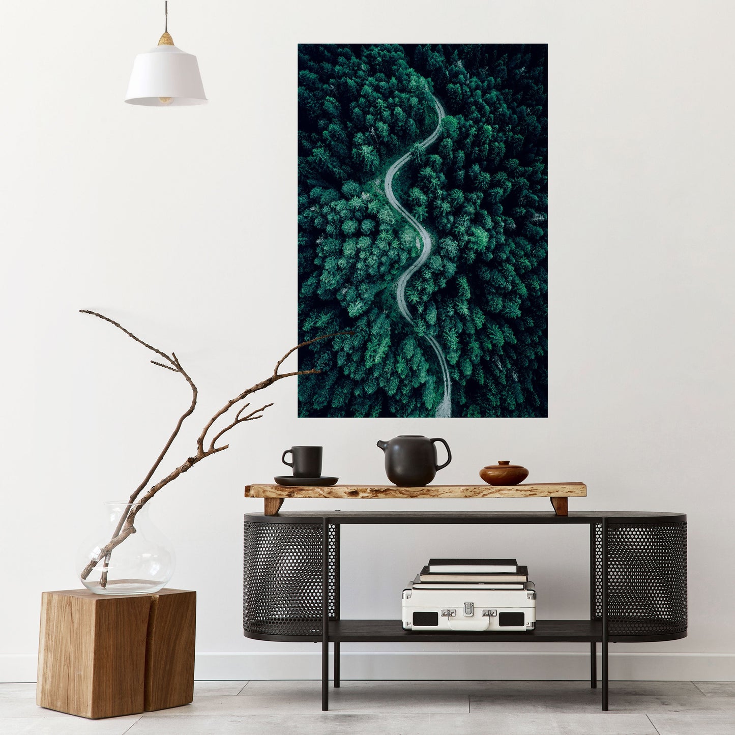 Poster verticale staccabile e attaccabile "VIA SERPENTINA FORESTATA"